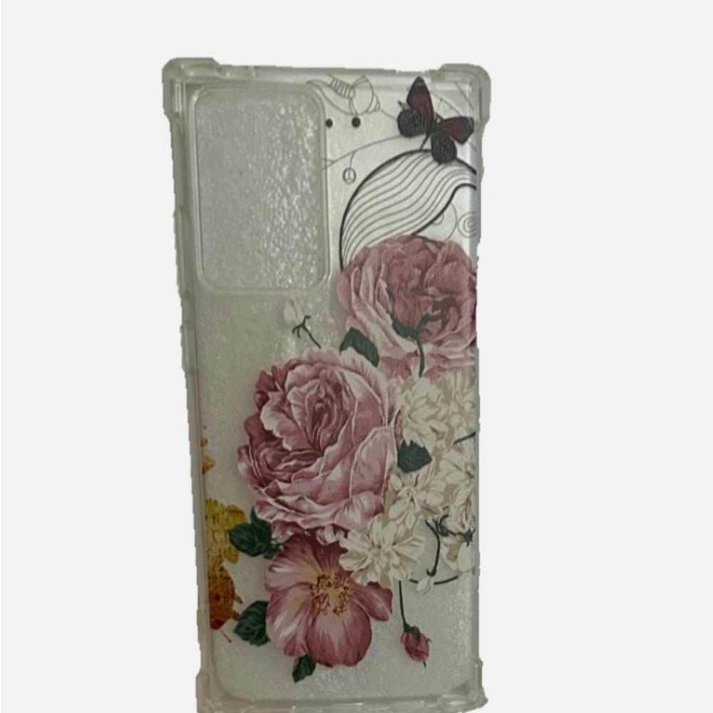 Samsung Note 20 Ultra Compatible -Transparent Floral Rose Case - Picture 3 of 3